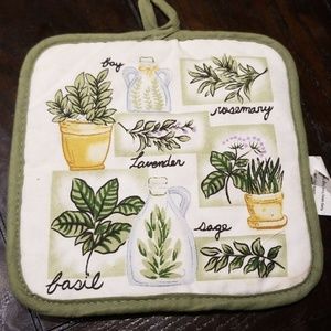 Herb oven mitt-1 and potholders-2